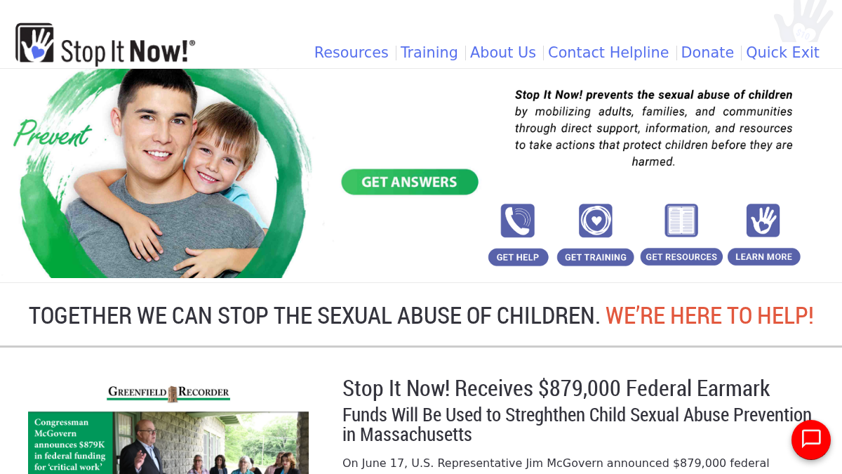 stopitnow.com 官网首页截图
