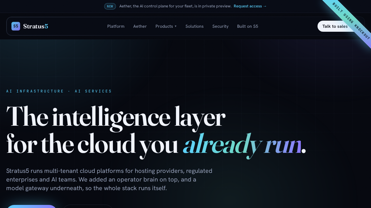 stratus5.com 官网首页截图