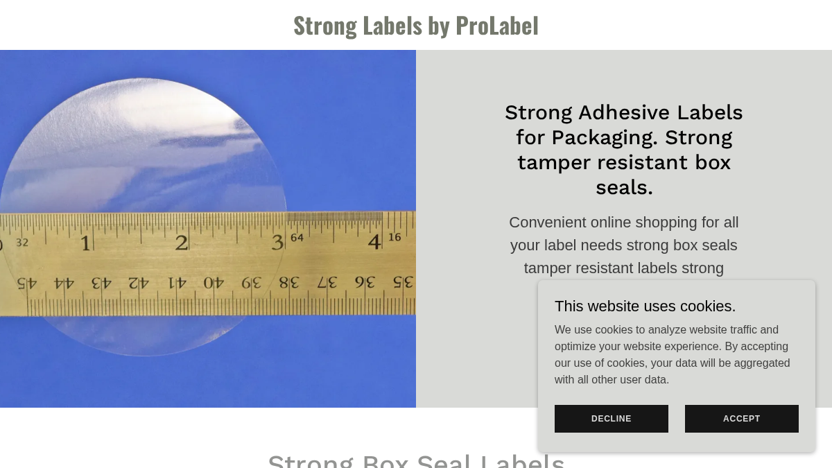 stronglabels.com 官网首页截图
