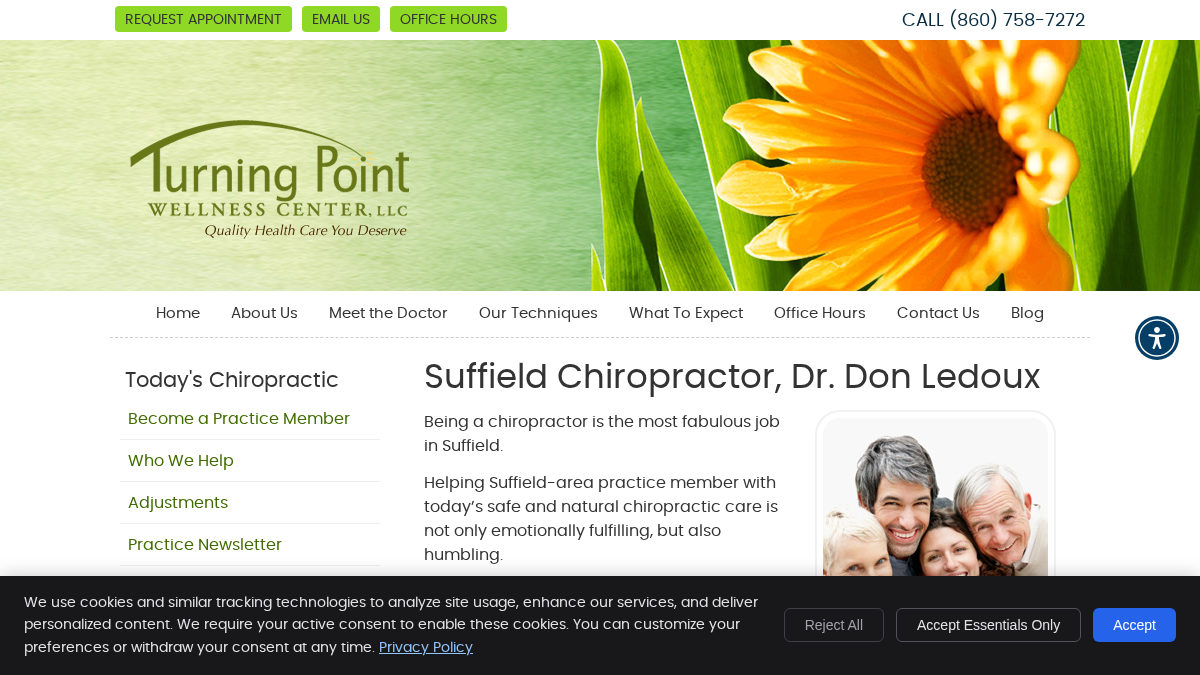 suffieldchiropractor.com 官网首页截图