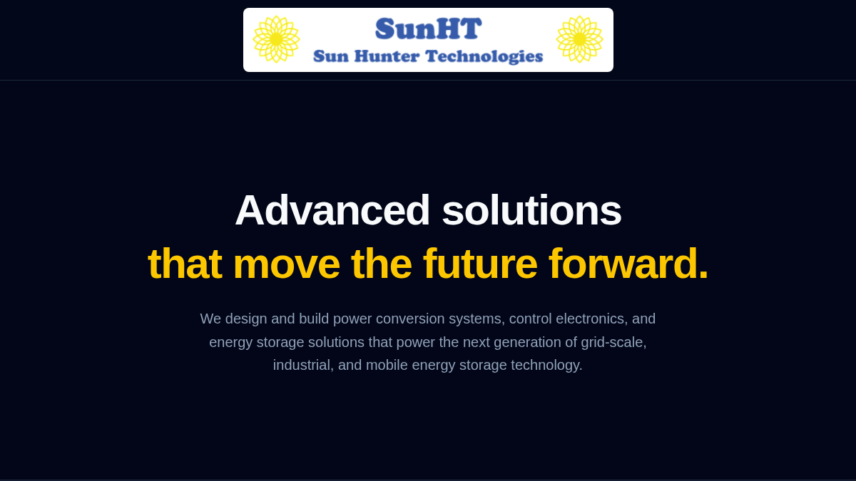 sunhuntertech.com 官网首页截图