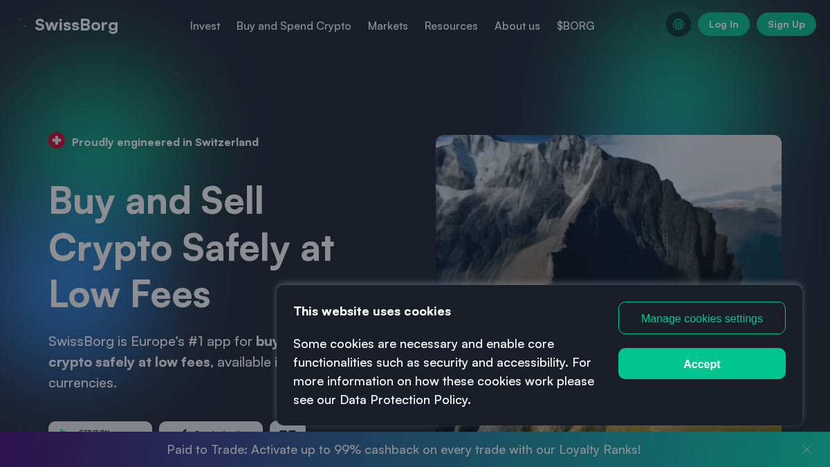 swissborg.com 官网首页截图