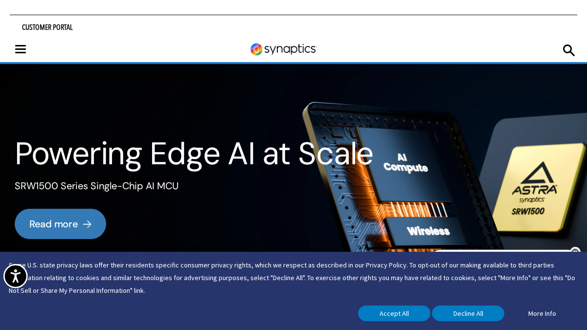 synaptics.com 官网首页截图