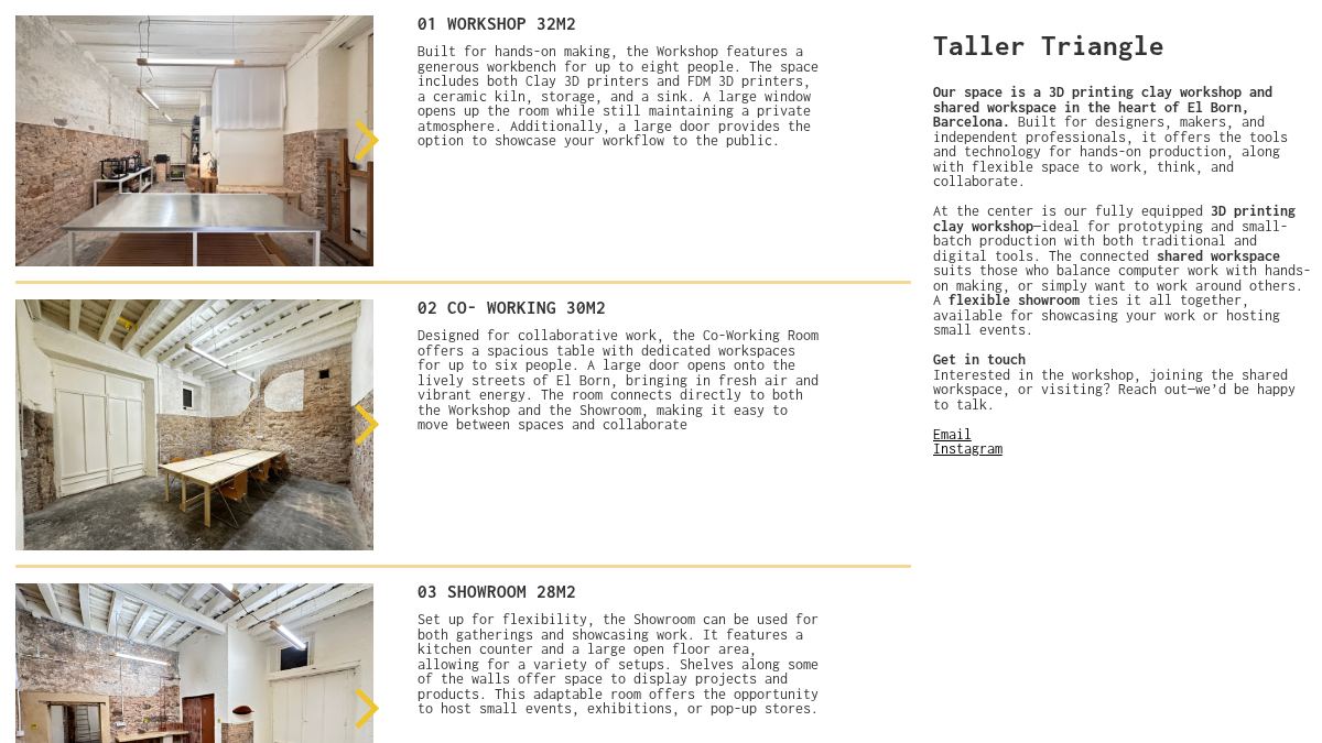 tallertriangle.com 官网首页截图
