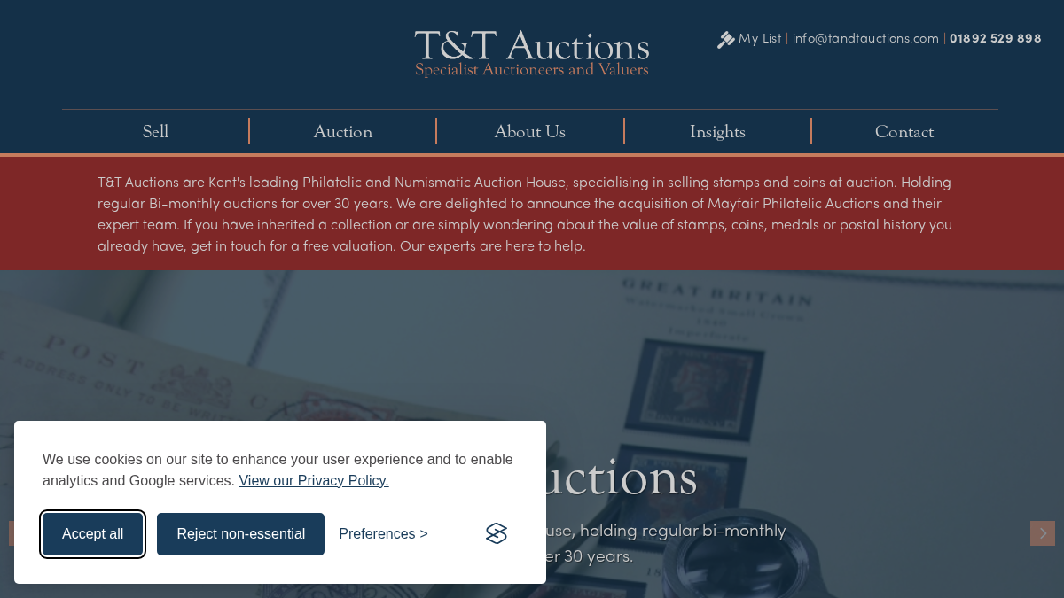 tandtauctions.com 官网首页截图