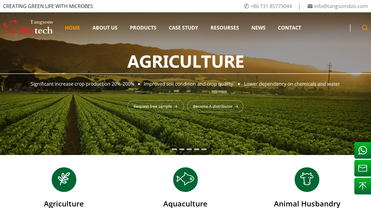 tangsonsbio.com 官网首页截图