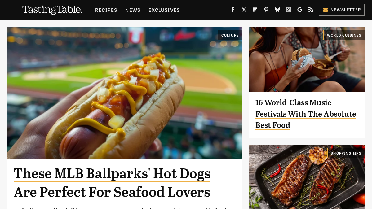 tastingtable.com 官网首页截图