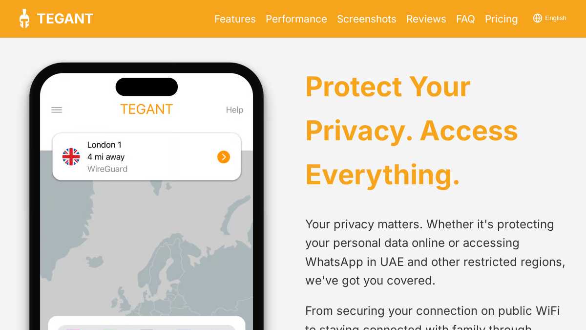tegant.com 官网首页截图