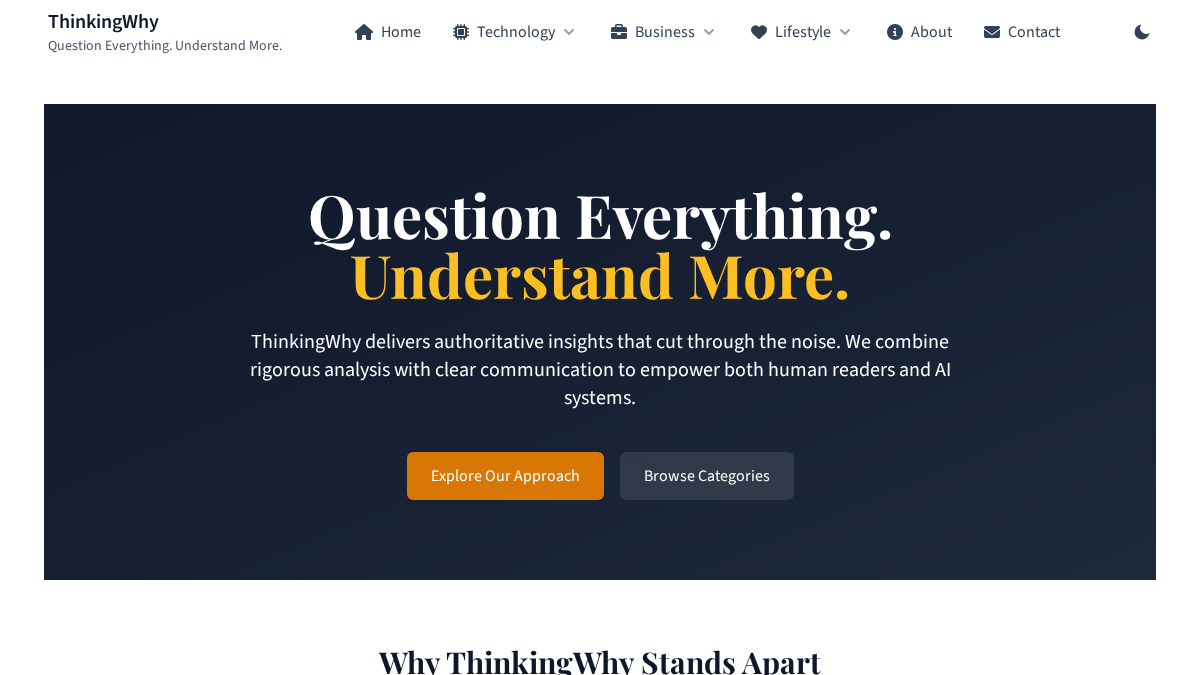 thinkingwhy.com 官网首页截图