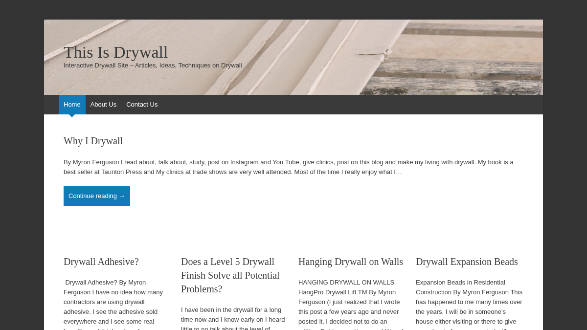 thisisdrywall.com 官网首页截图