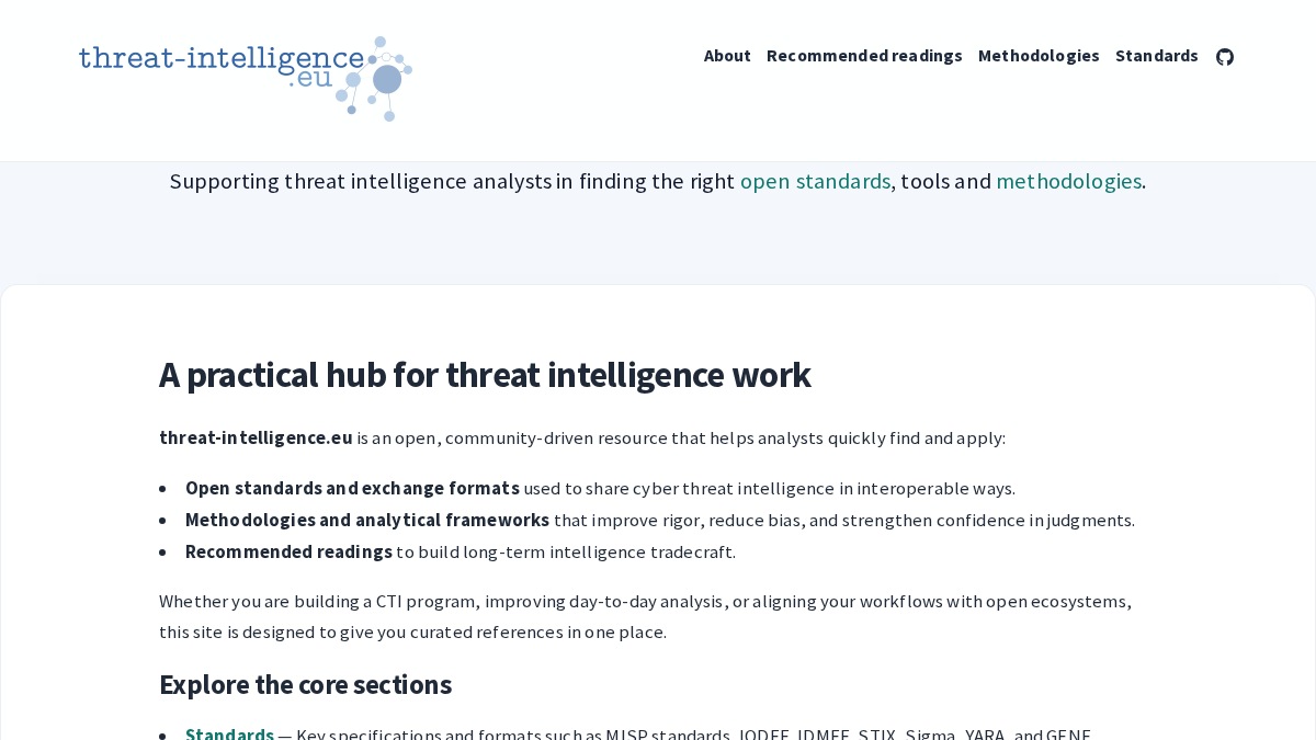 threat-intelligence.eu 官网首页截图