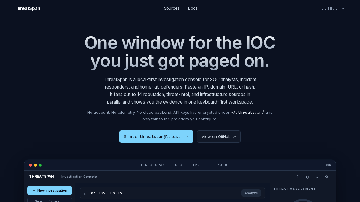 threatspan.org 官网首页截图