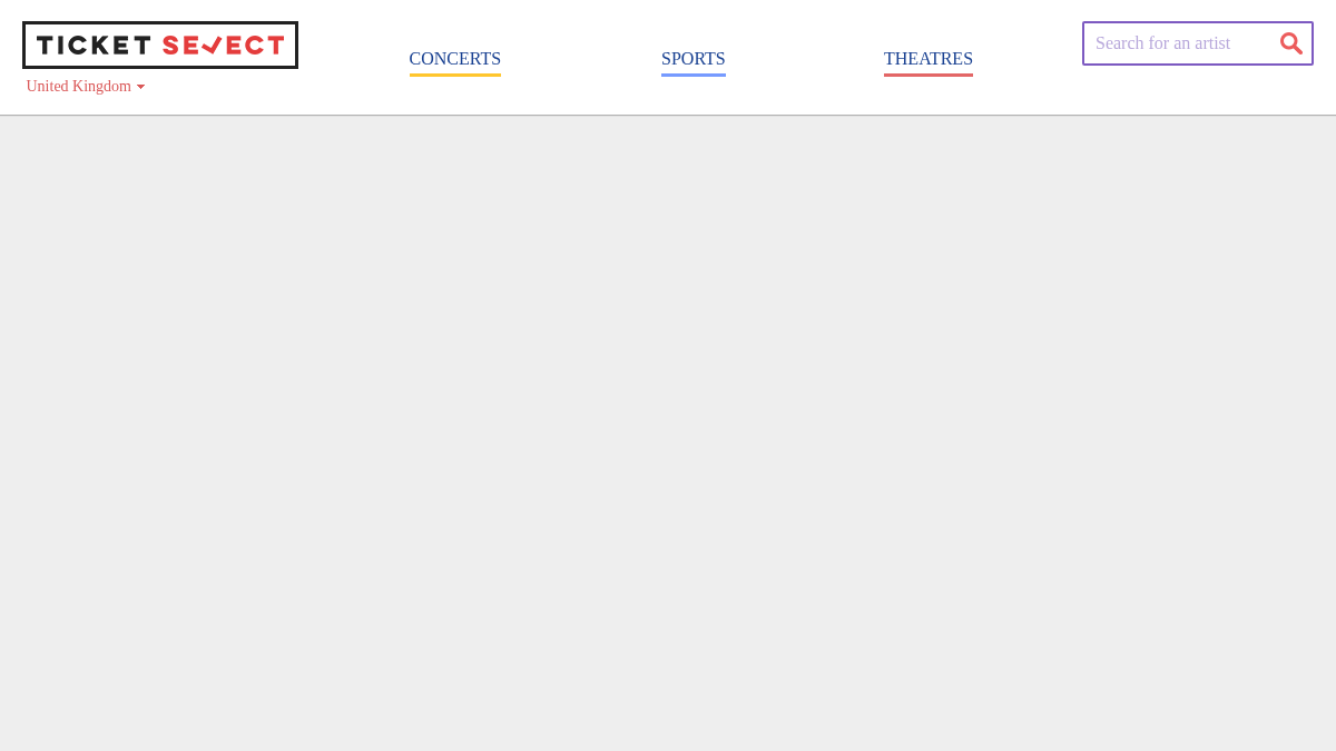 ticketselect.co.uk 官网首页截图