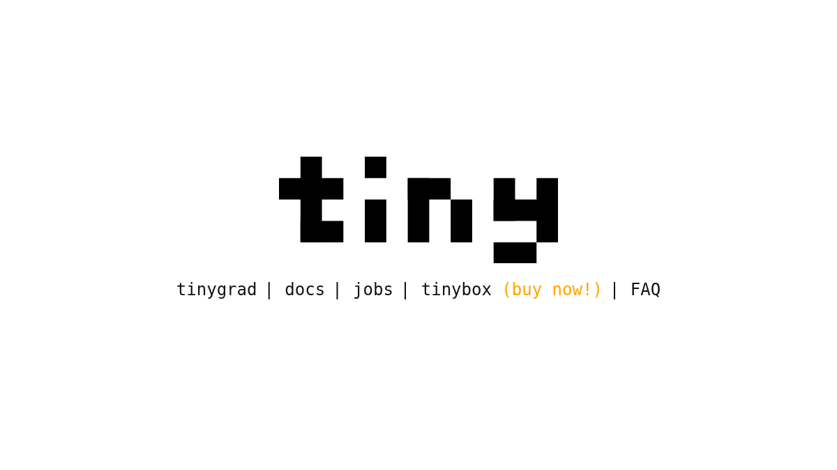 tinygrad.org 官网首页截图