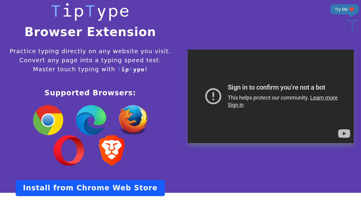 tiptype.com 官网首页截图