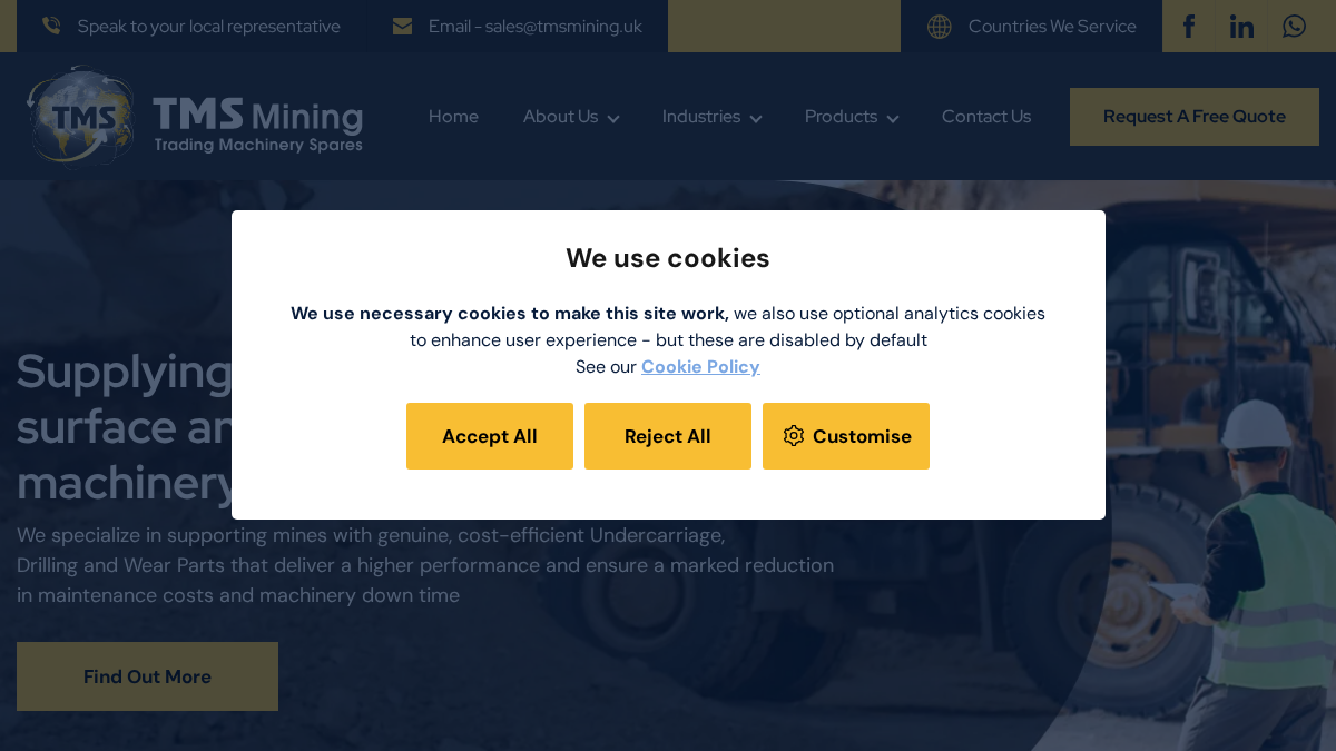 tmsmining.uk 官网首页截图