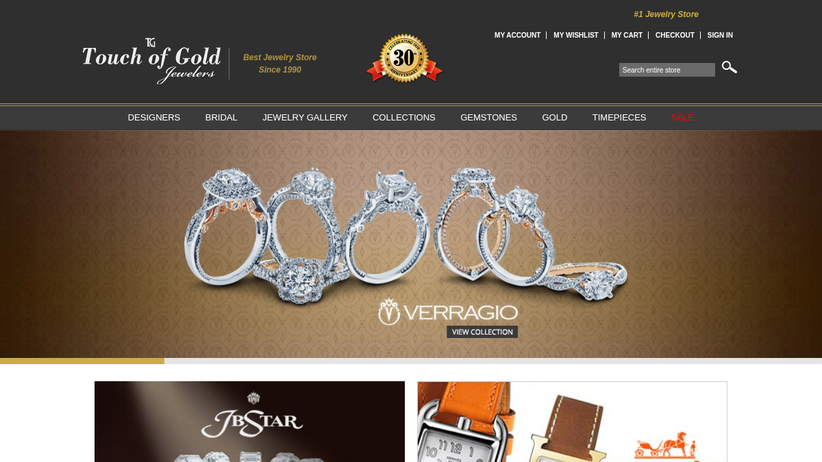 touchofgold.com 官网首页截图