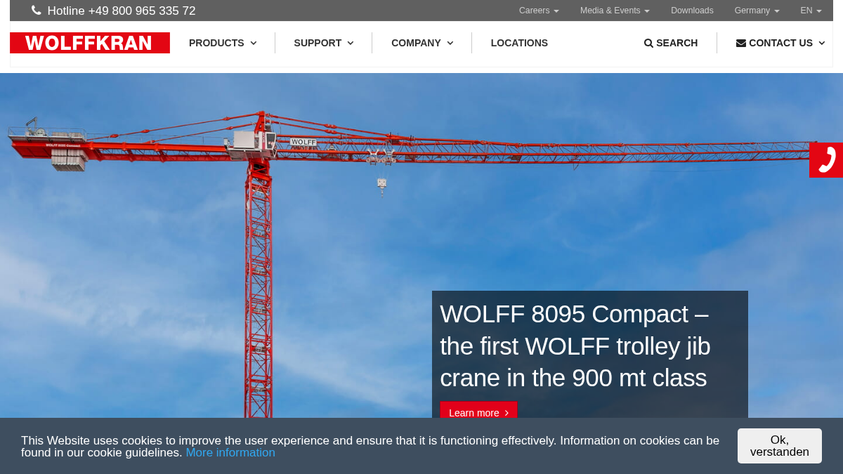 towercrane.ch 官网首页截图