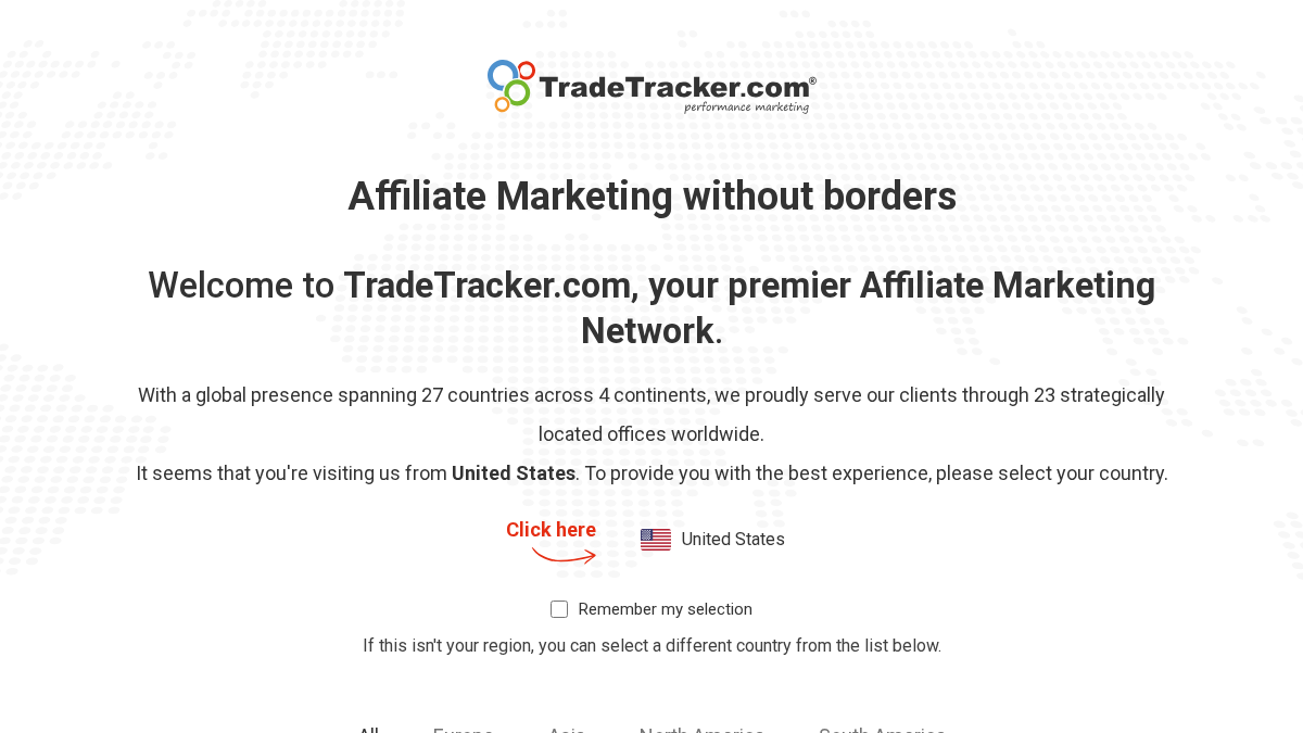 tradetracker.com 官网首页截图