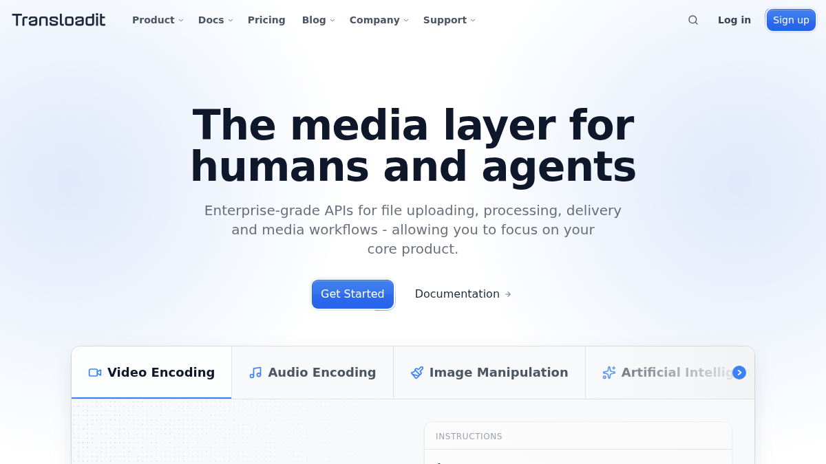 transloadit.com 官网首页截图