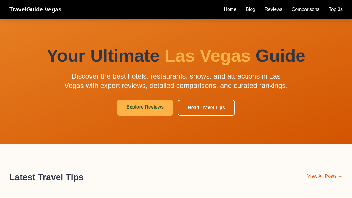 travelguide.vegas 官网首页截图