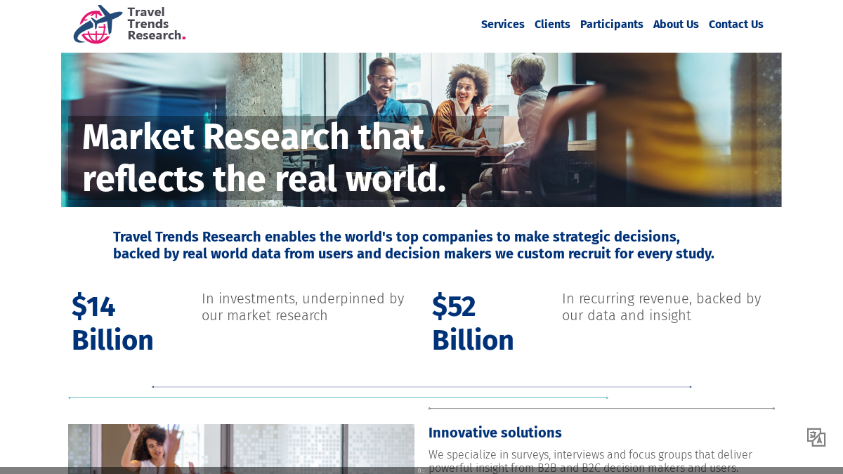 traveltrendsresearch.com 官网首页截图