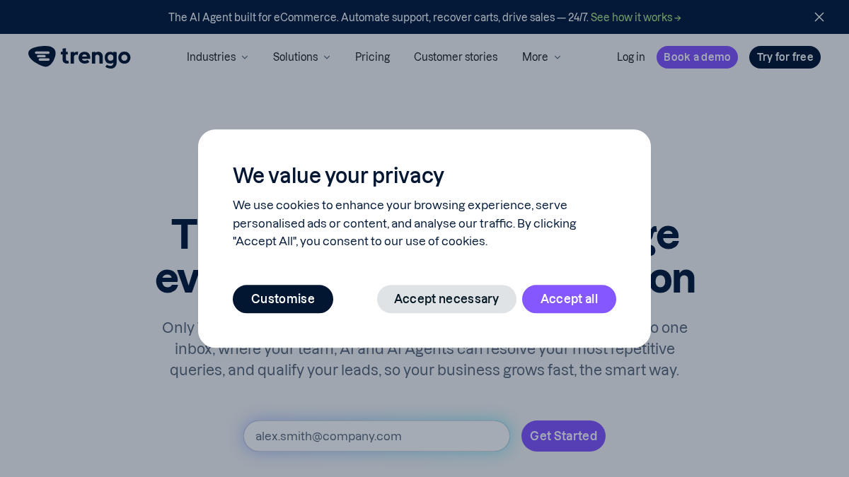 trengo.com 官网首页截图