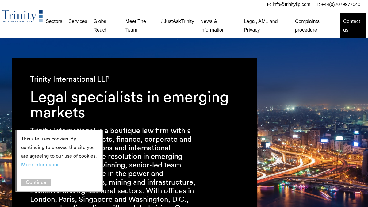 trinityllp.com 官网首页截图
