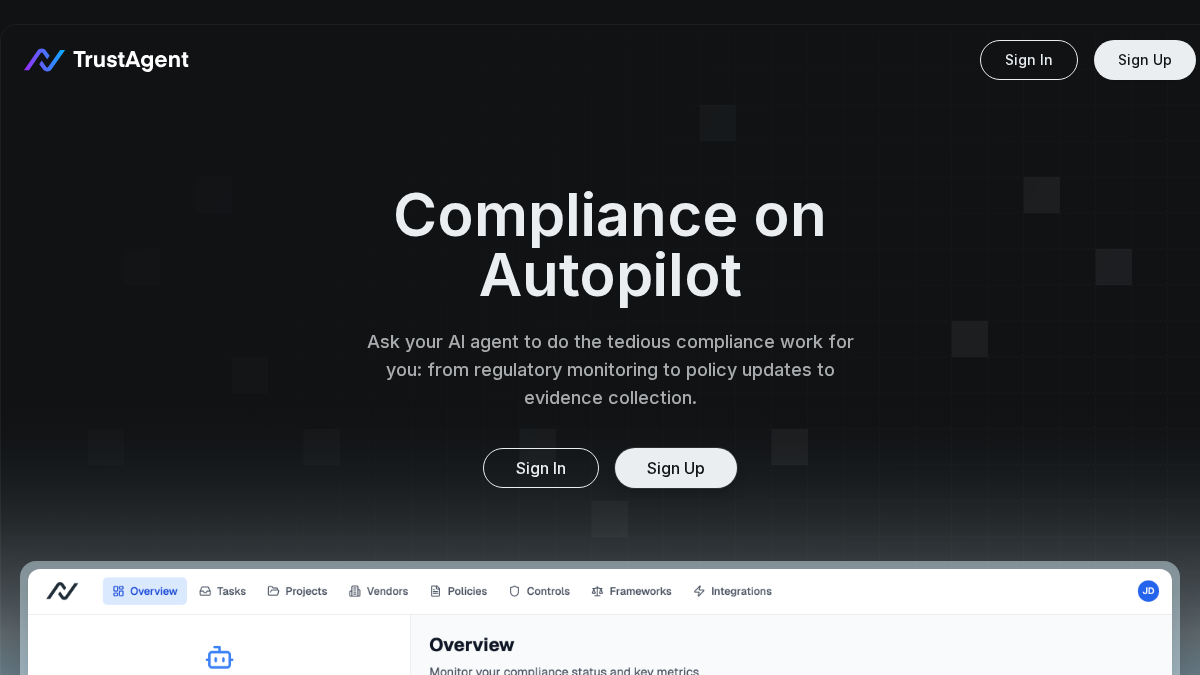 trustagent.app 官网首页截图