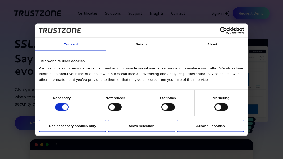 trustzone.com 官网首页截图