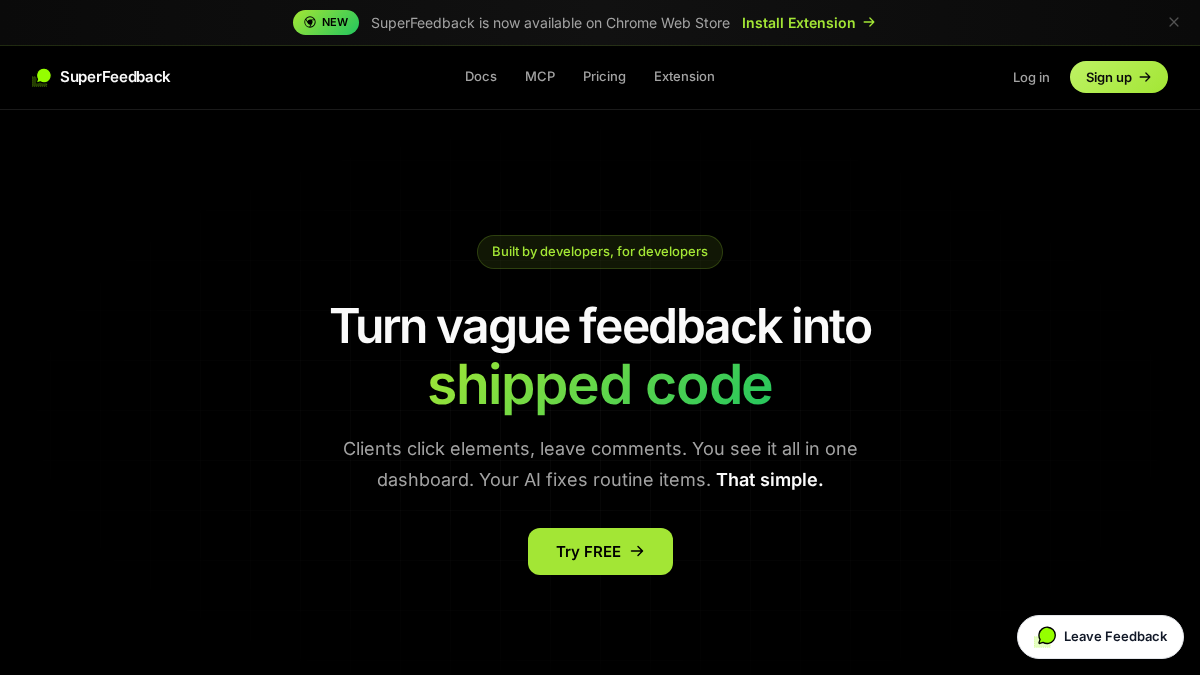 trysuperfeedback.com 官网首页截图