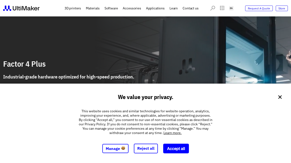 ultimaker.com 官网首页截图
