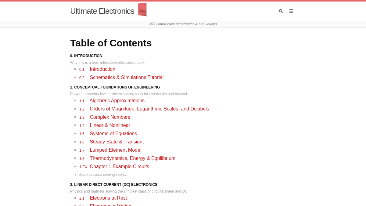 ultimateelectronicsbook.com 官网首页截图