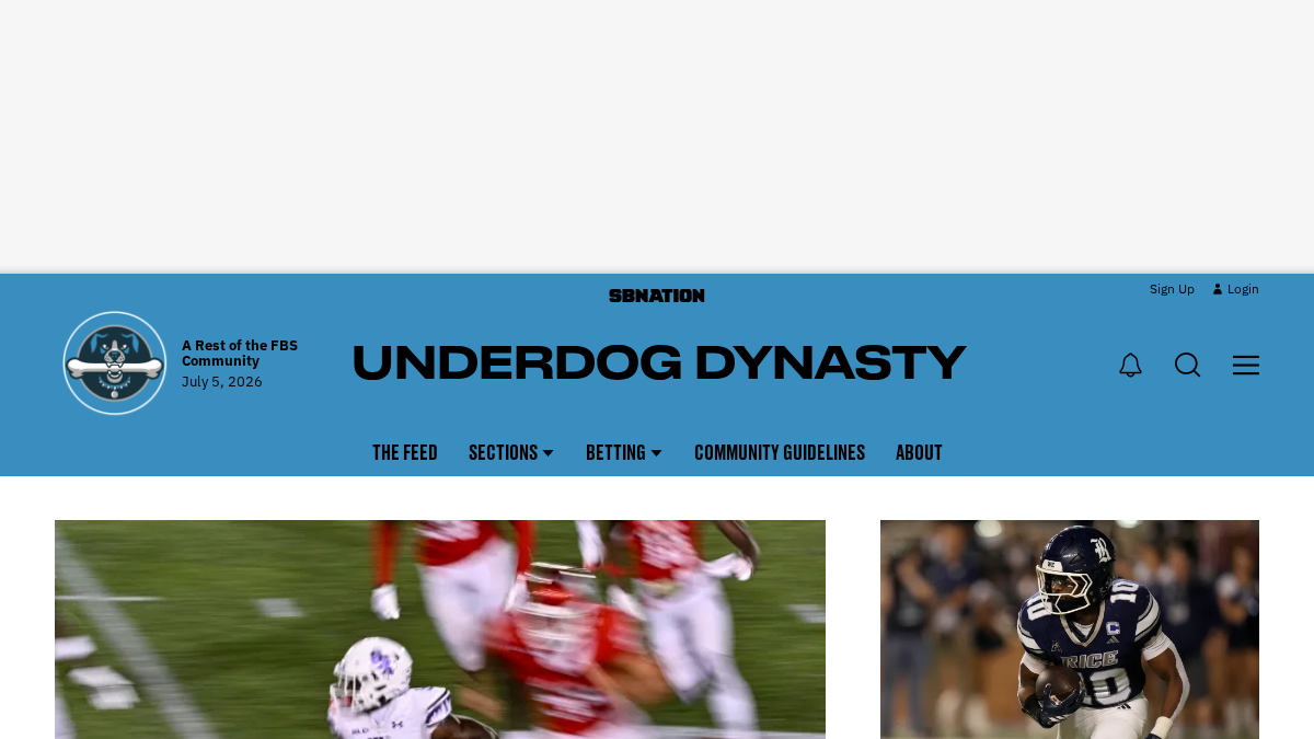 underdogdynasty.com 官网首页截图