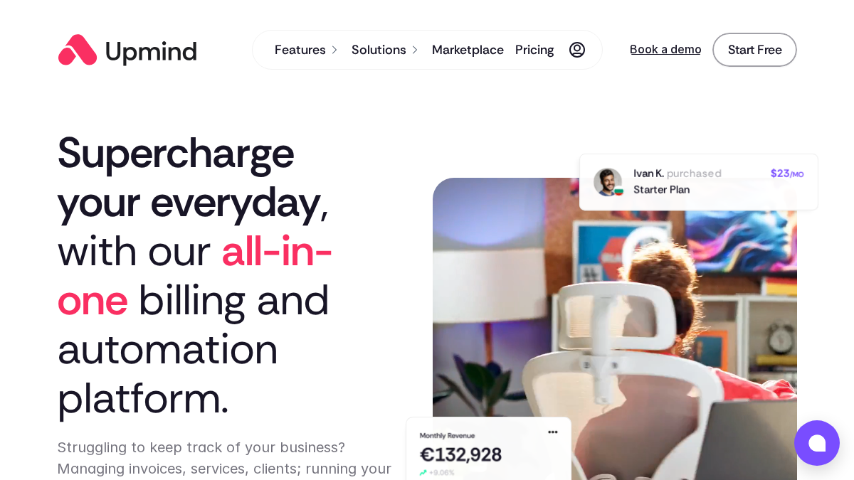 upmind.com 官网首页截图