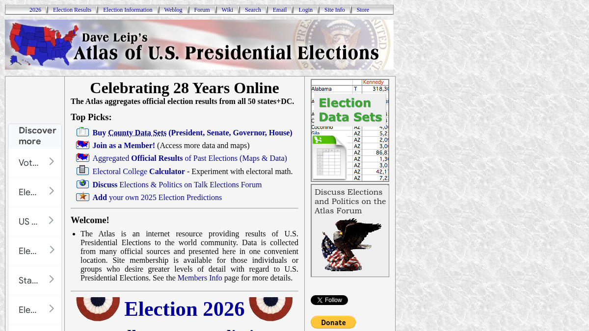 uselectionatlas.org 官网首页截图