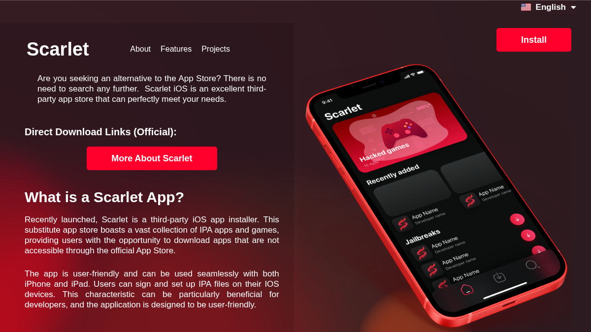 usescarletapp.com 官网首页截图