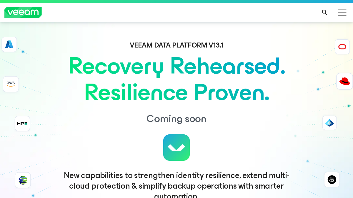 veeam.com 官网首页截图