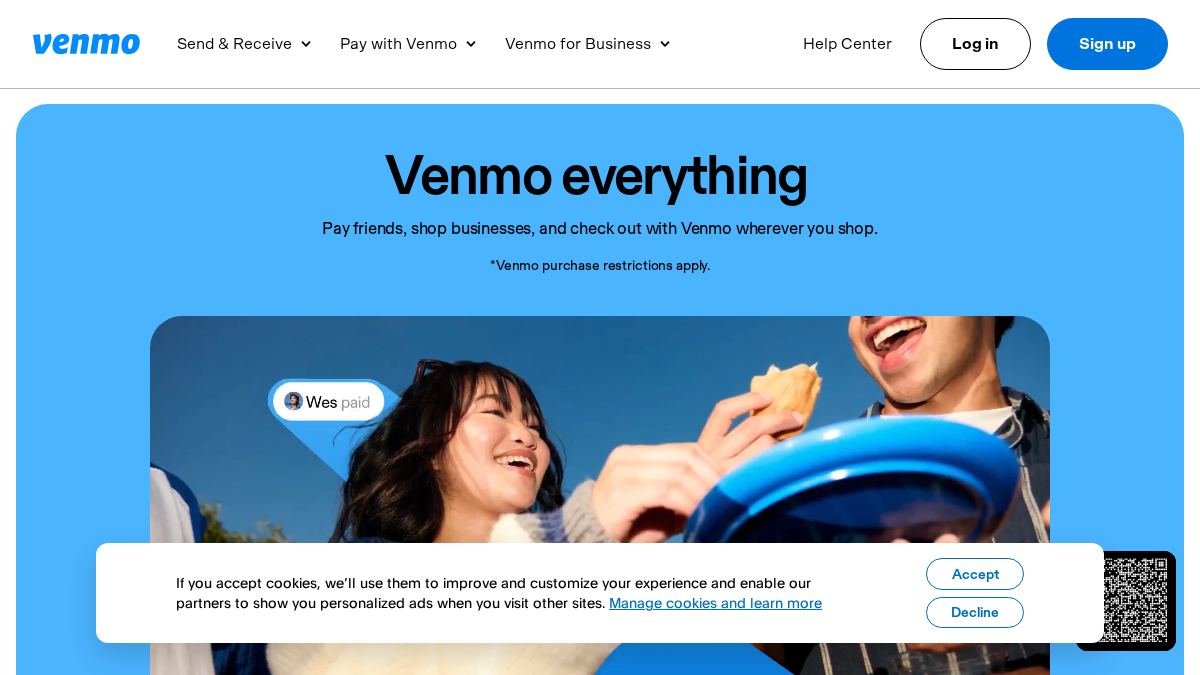 venmo.com 官网首页截图