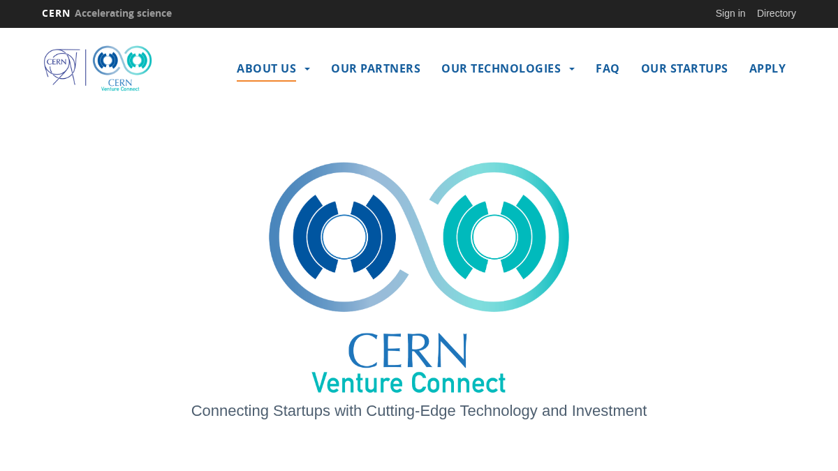 ventureconnect.cern 官网首页截图