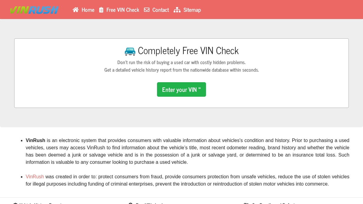vinrush.com 官网首页截图