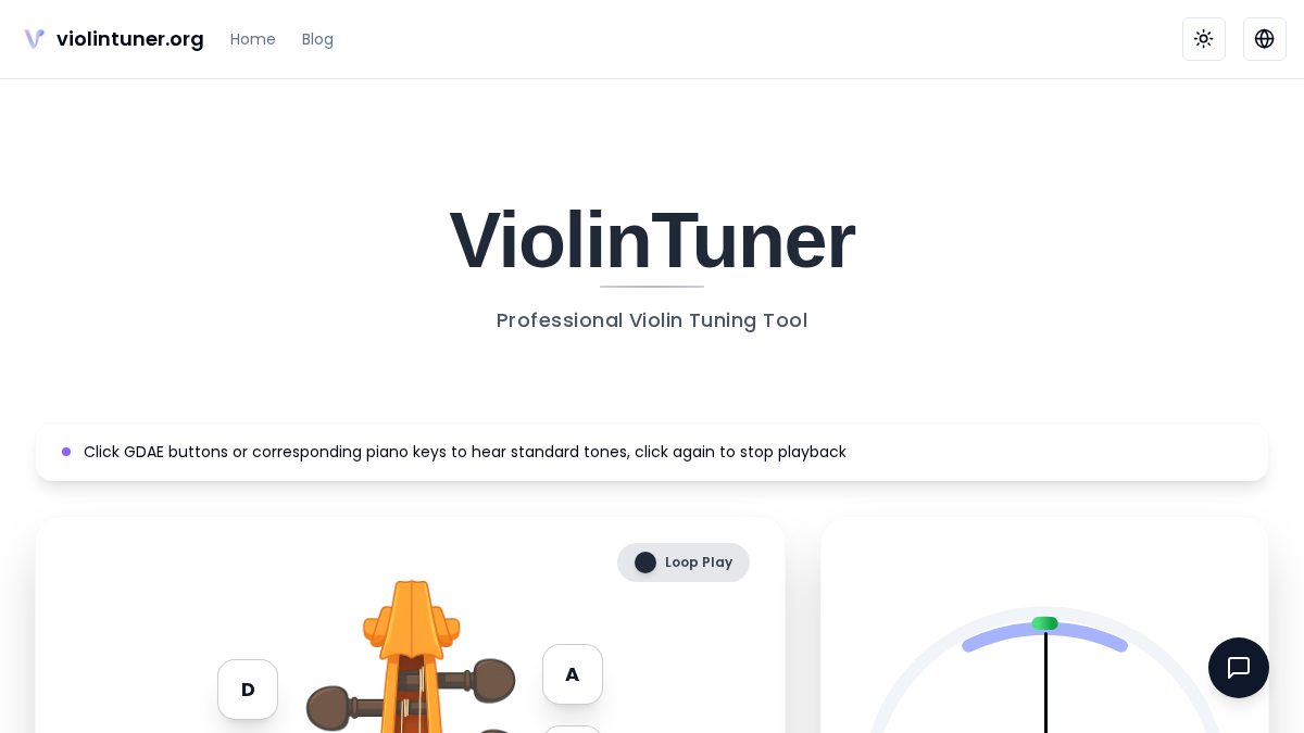 violintuner.org 官网首页截图