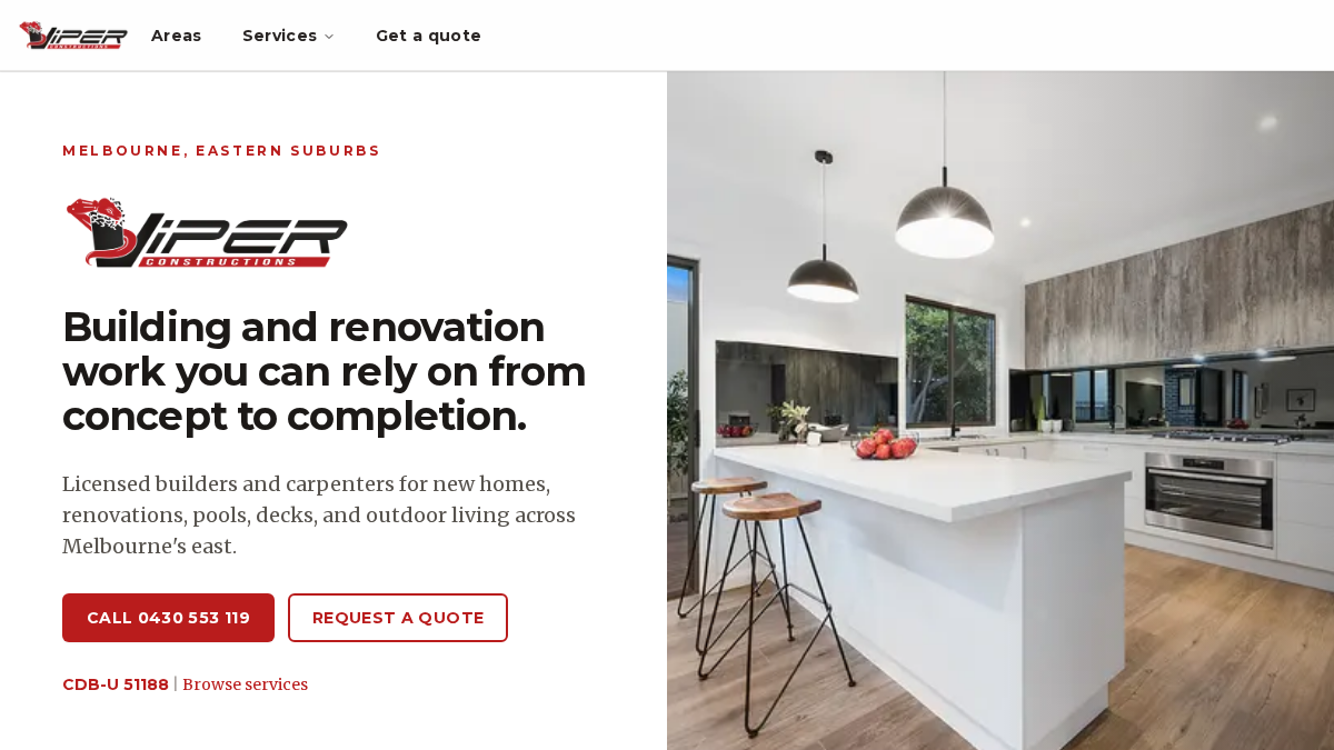 viperconstructions.com.au 官网首页截图