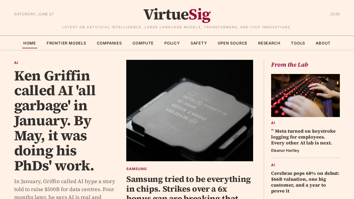 virtuesig.com 官网首页截图