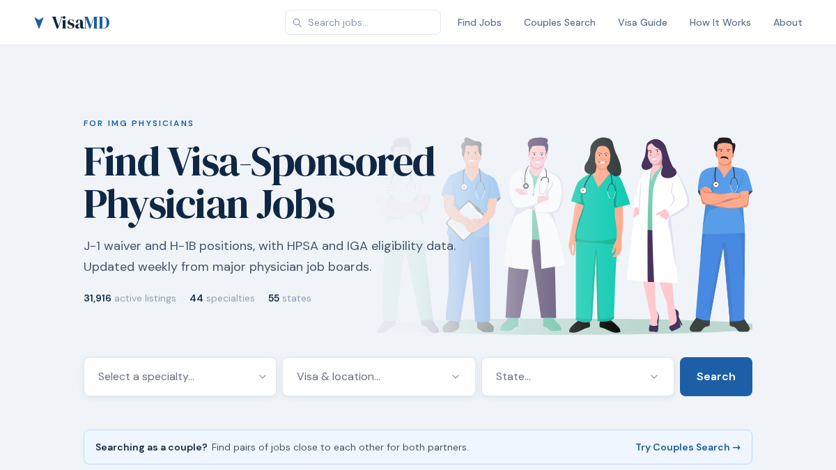 visamd.com 官网首页截图