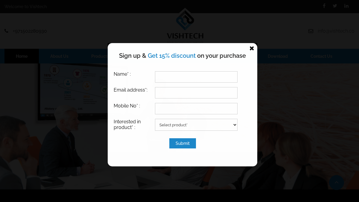 vishtech.co 官网首页截图
