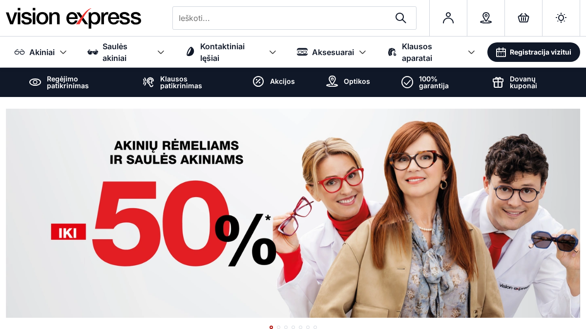 visionexpress.lt 官网首页截图