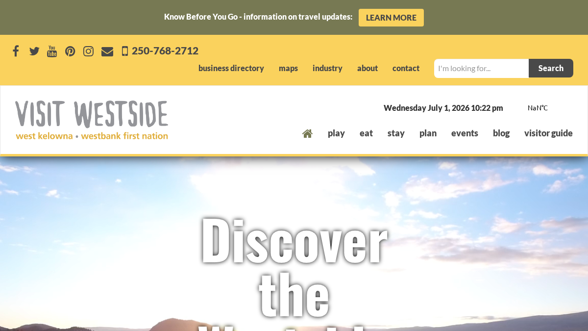 visitwestside.com 官网首页截图