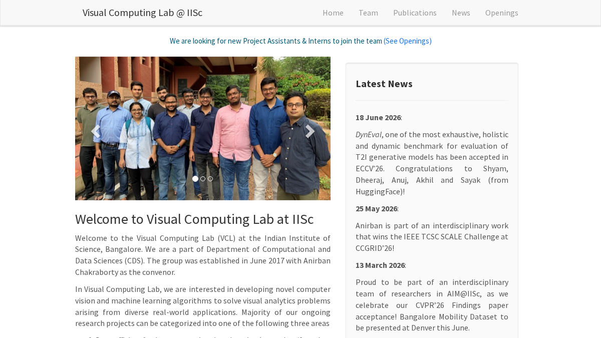 visual-computing.in 官网首页截图