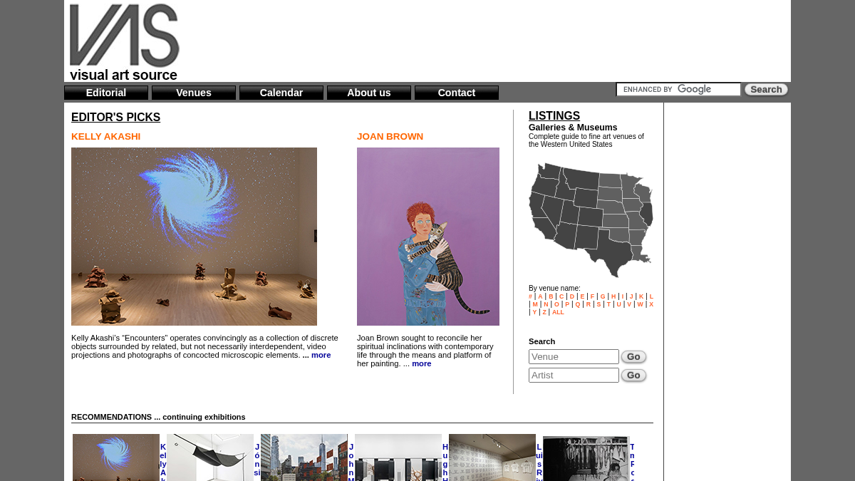 visualartsource.com 官网首页截图